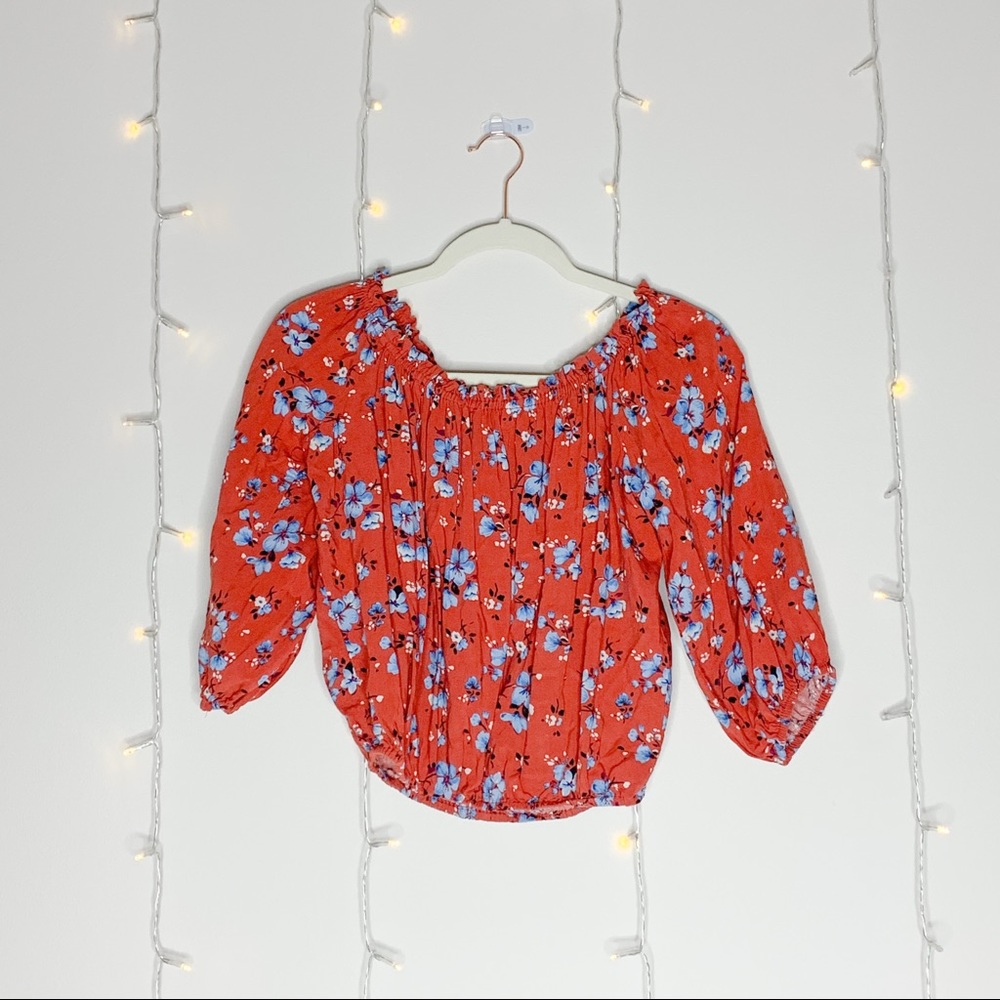 floral off the shoulder blouse